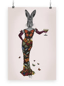 Rabbit Butterfly Dress Wall Art -Fab Funky Designs