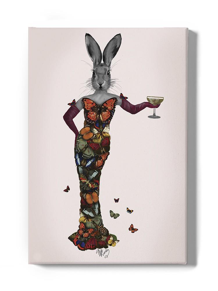 Rabbit Butterfly Dress Wall Art -Fab Funky Designs