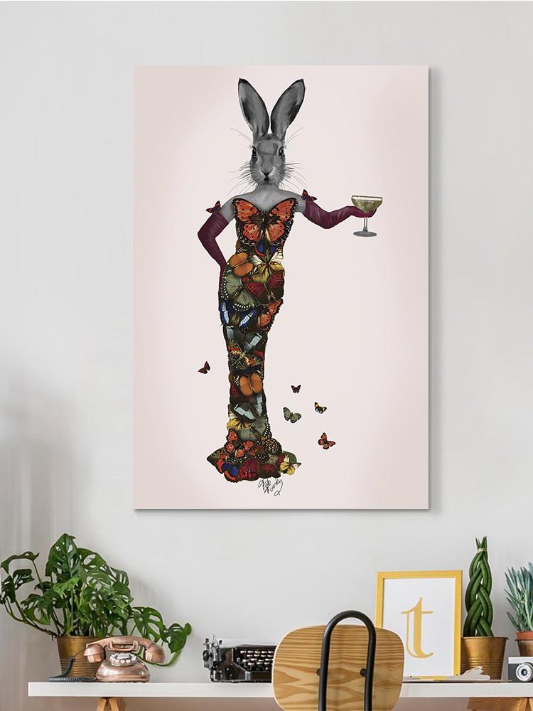 Rabbit Butterfly Dress Wall Art -Fab Funky Designs