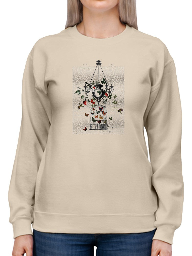 Butterfly Chandelier Sweatshirt -Fab Funky Designs