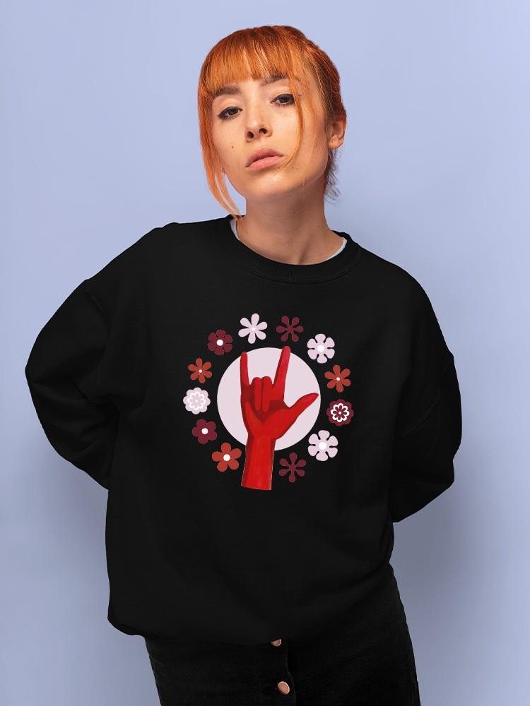 Groovy Love C Sweatshirt -Grace Popp Designs