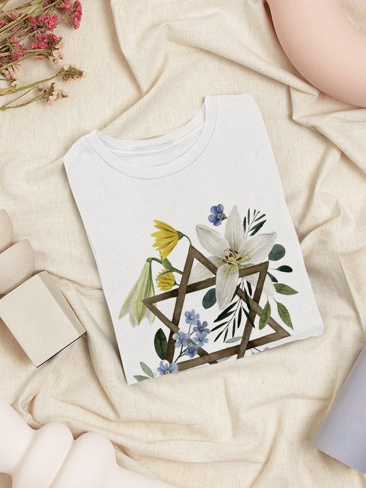 Floral Hanukkah C T-shirt -Grace Popp Designs