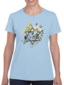 Floral Hanukkah C T-shirt -Grace Popp Designs