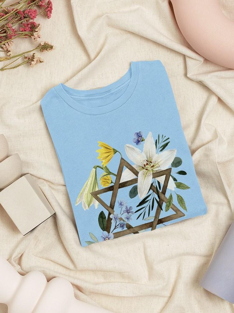 Floral Hanukkah C T-shirt -Grace Popp Designs
