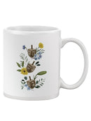 Floral Hanukkah B Mug -Grace Popp Designs