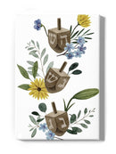 Floral Hanukkah B Wall Art -Grace Popp Designs