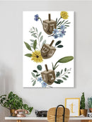 Floral Hanukkah B Wall Art -Grace Popp Designs