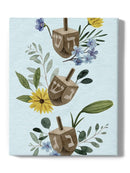 Floral Hanukkah B Wall Art -Grace Popp Designs