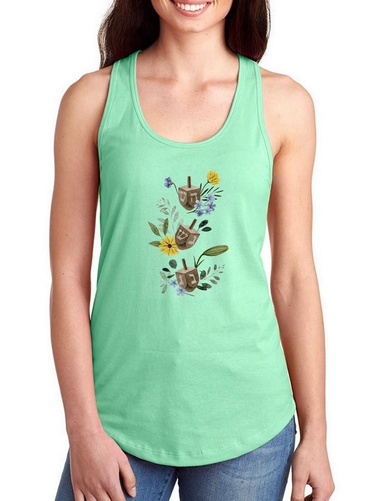 Floral Hanukkah B T-shirt -Grace Popp Designs