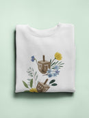 Floral Hanukkah B Sweatshirt -Grace Popp Designs