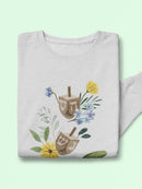 Floral Hanukkah B Sweatshirt -Grace Popp Designs