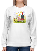 Gnome Neighbors Iii Sweatshirt -Grace Popp Designs