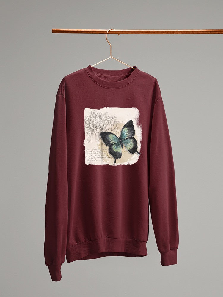 Butterflies And Flowers Ii Sweatshirt -Grace Popp Designs
