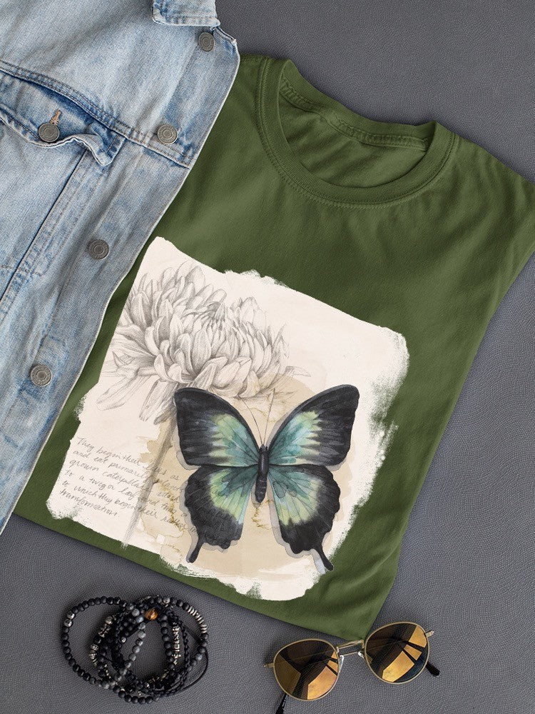 Butterflies And Flowers Ii T-shirt -Grace Popp Designs