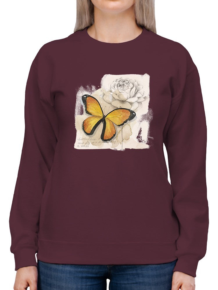 Butterfly On Paper Sweatshirt -Grace Popp Designs