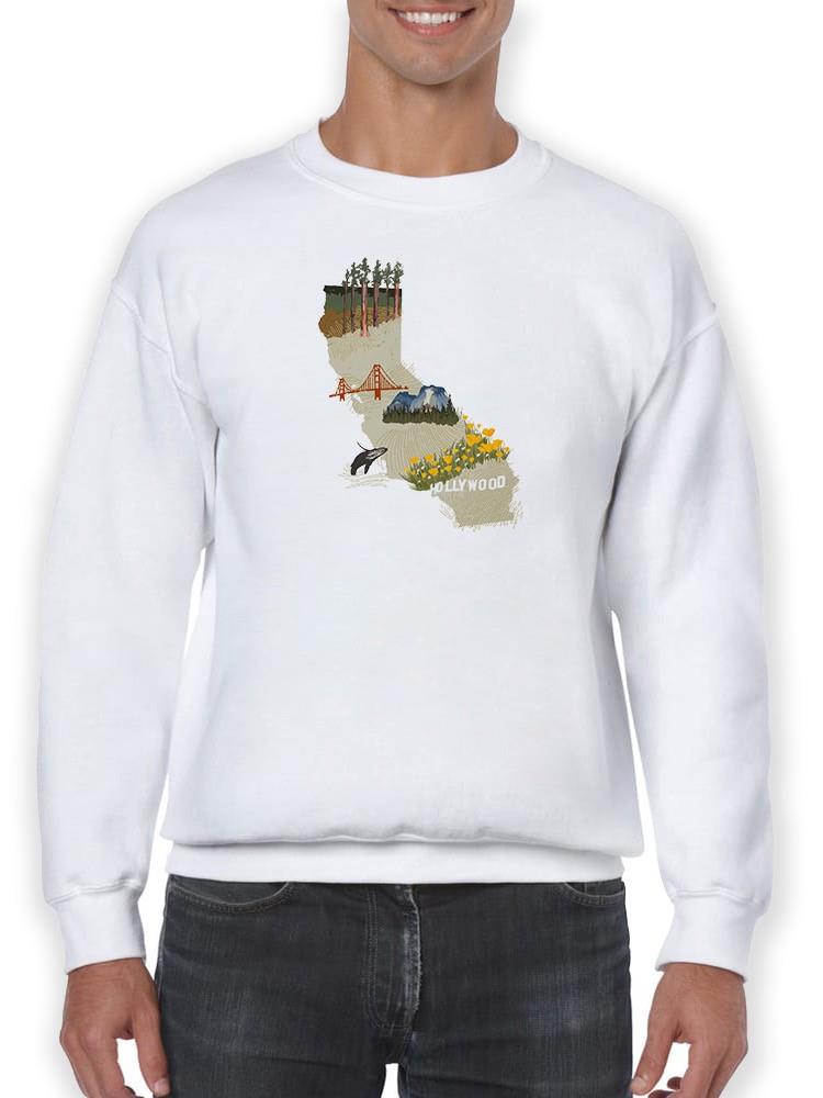Illustrated State California Sweatshirt -Jacob Green Designs