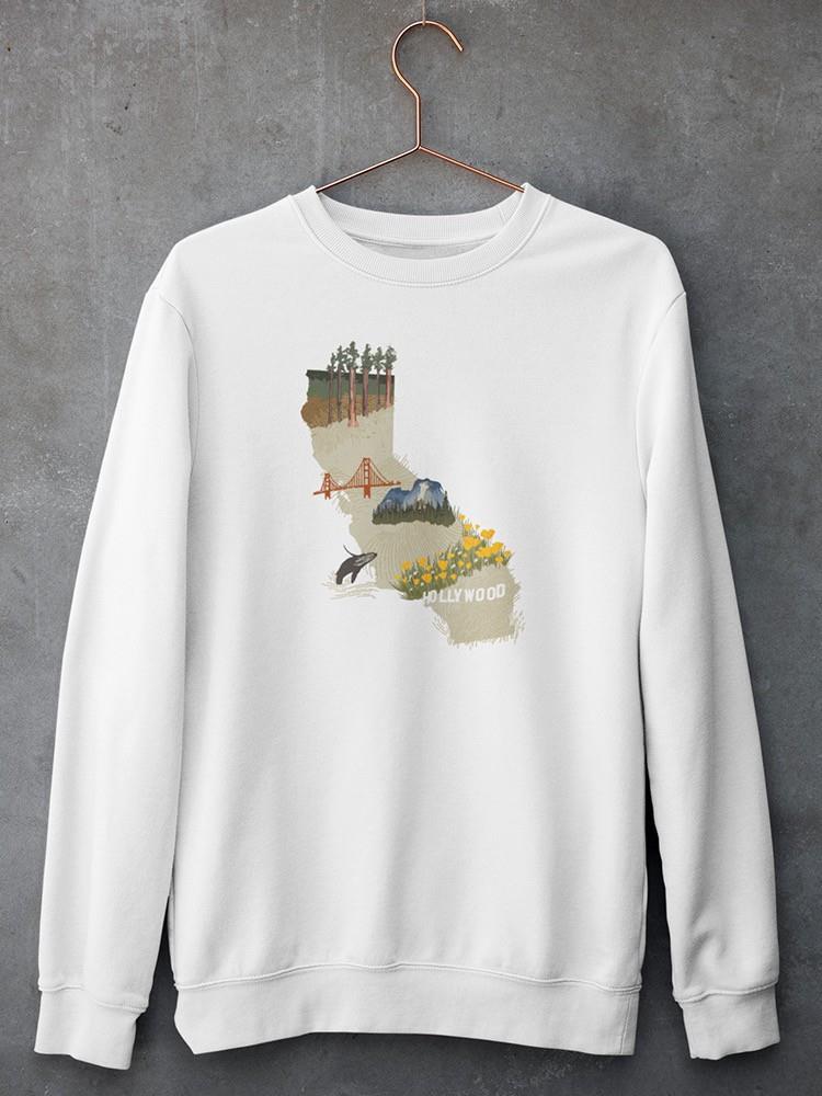 Illustrated State California Sweatshirt -Jacob Green Designs