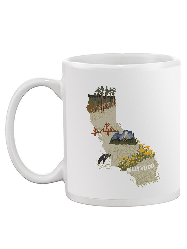 Illustrated State California Mug -Jacob Green Designs