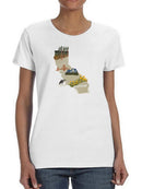 Illustrated State California T-shirt -Jacob Green Designs