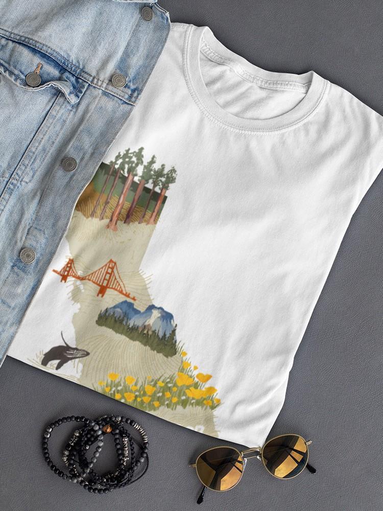 Illustrated State California T-shirt -Jacob Green Designs