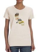 Illustrated State California T-shirt -Jacob Green Designs