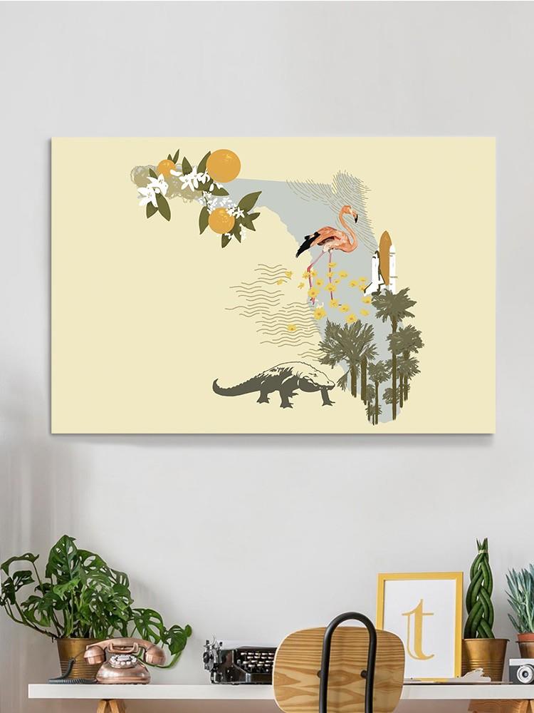 Illustrated State-florida Wall Art -Jacob Green Designs