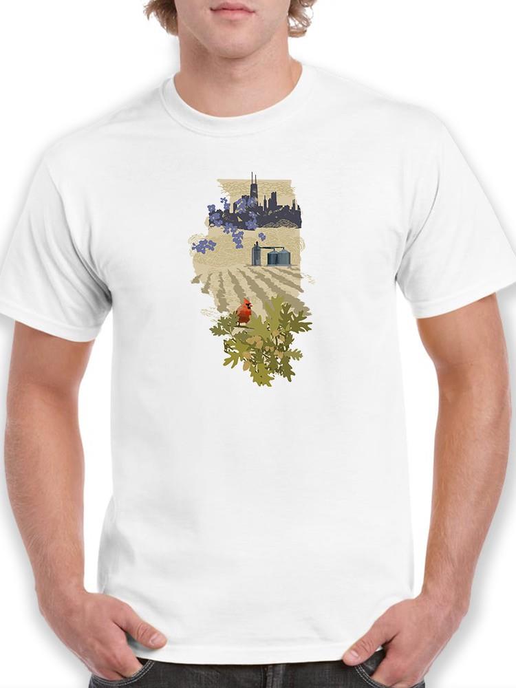 Illustrated State-illinois T-shirt -Jacob Green Designs