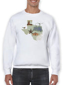 Illustrated State-texas Sweatshirt -Jacob Green Designs