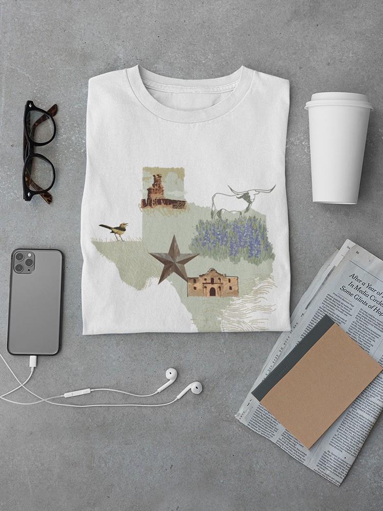 Illustrated State-texas T-shirt -Jacob Green Designs