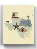 Illustrated State-texas Wall Art -Jacob Green Designs