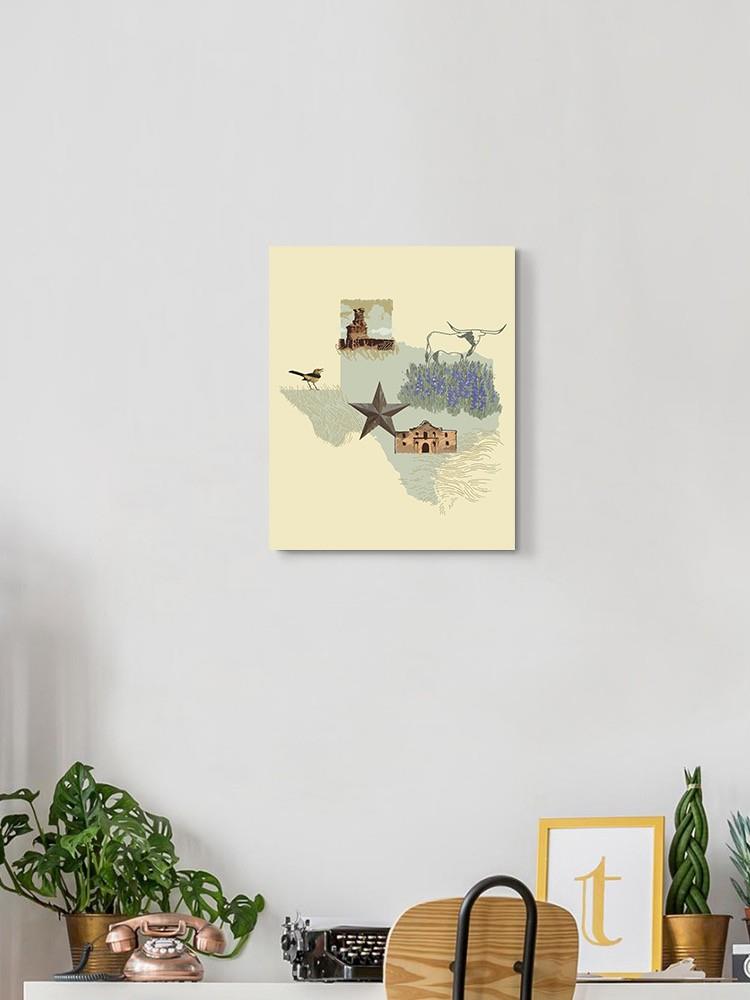 Illustrated State-texas Wall Art -Jacob Green Designs