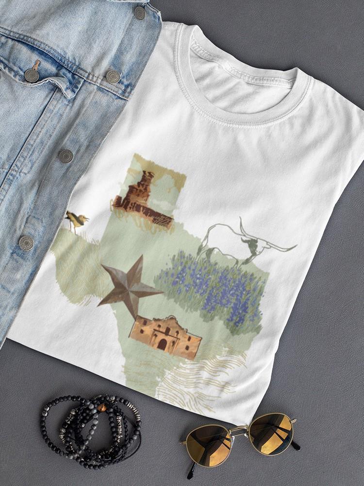 Illustrated State-texas T-shirt -Jacob Green Designs