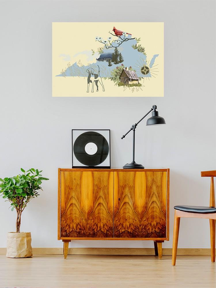 Illustrated State-virginia Wall Art -Jacob Green Designs