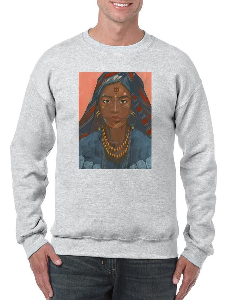 Wodaabe Woman Sweatshirt -Jacob Green Designs