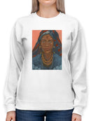 Wodaabe Woman Sweatshirt -Jacob Green Designs