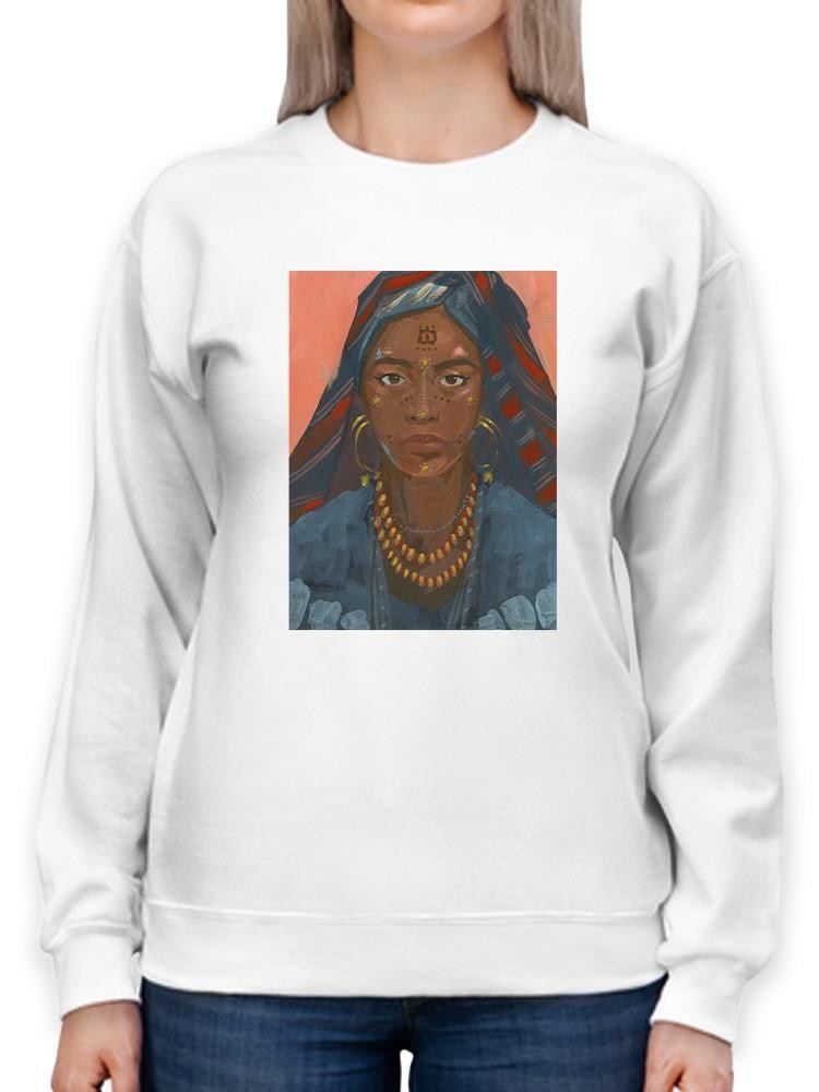 Wodaabe Woman Sweatshirt -Jacob Green Designs