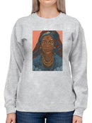 Wodaabe Woman Sweatshirt -Jacob Green Designs