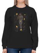 Golden Zodiac Sign Woman Sweatshirt -Jennifer Paxton Parker Designs