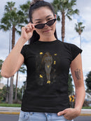 Golden Zodiac Sign Woman T-shirt -Jennifer Paxton Parker Designs