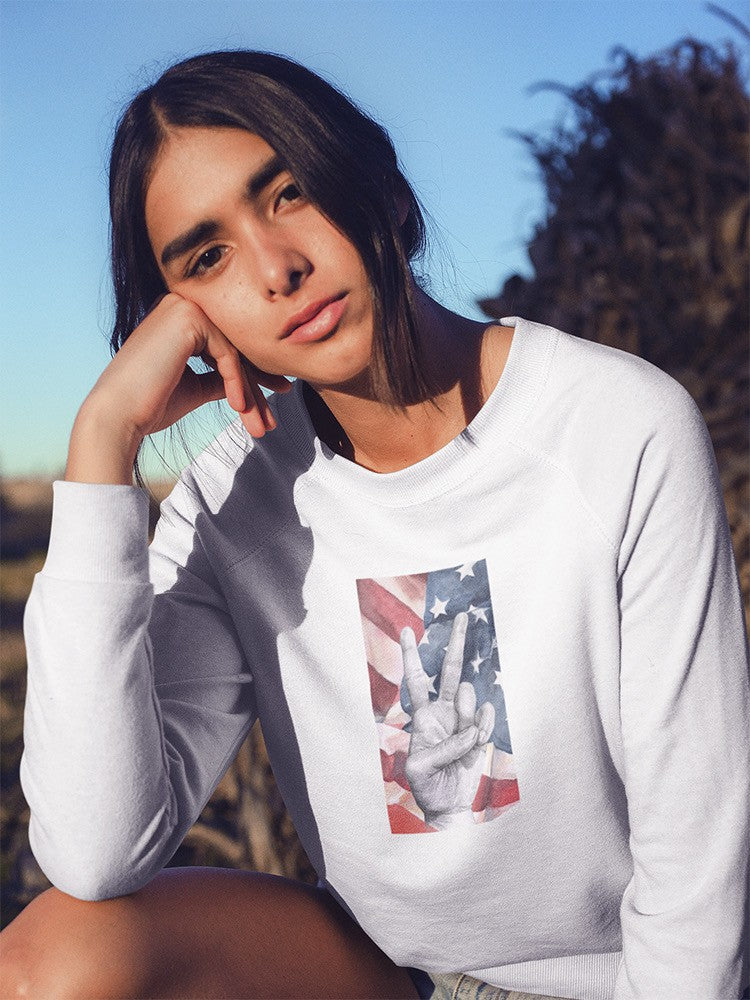 American Peace Sign Sweatshirt -Jennifer Paxton Parker Designs