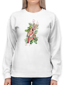 Cardinal Holly Christmas  Sweatshirt -Jennifer Paxton Parker Designs