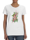Cardinal Holly Christmas  T-shirt -Jennifer Paxton Parker Designs
