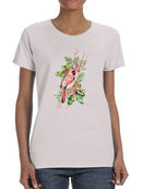 Cardinal Holly Christmas  T-shirt -Jennifer Paxton Parker Designs