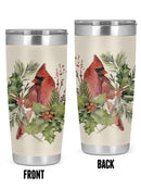 Cardinal Holly Christmas. Tumbler -Jennifer Paxton Parker Designs