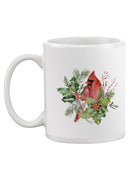 Cardinal Holly Christmas. Mug -Jennifer Paxton Parker Designs