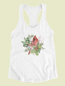 Cardinal Holly Christmas C Racerback Tank -Jennifer Paxton Parker Designs