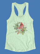 Cardinal Holly Christmas C Racerback Tank -Jennifer Paxton Parker Designs