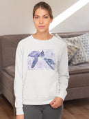 Cute Turtles Watercolor Sweatshirt -Jennifer Paxton Parker Designs
