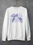 Cute Turtles Watercolor Sweatshirt -Jennifer Paxton Parker Designs
