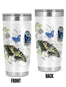 Butterfly Floral Tumbler -Jennifer Paxton Parker Designs